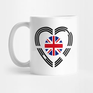 Korean British Multinational Patriot Flag Series (Heart) Mug